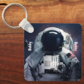Adorables Spaceman Astronaut Custom Sleutelhanger (Voorkant)