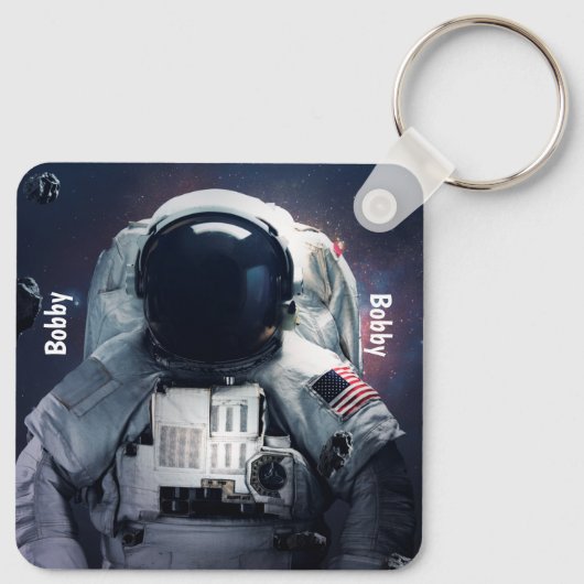 Adorables Spaceman Astronaut Custom Sleutelhanger (Achterkant)