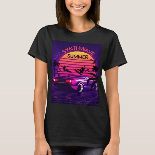 Adorables Synthwave/Vaporwave 80s T-Shirt (Voorkant)
