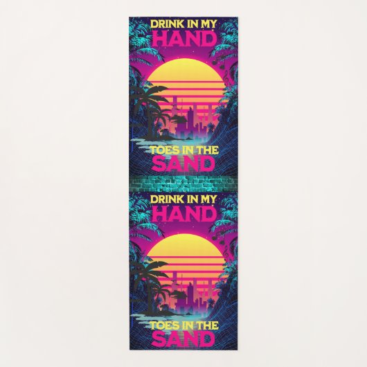Adorables Synthwave/Vaporwave Retro 80s Yogamat (Voorkant)