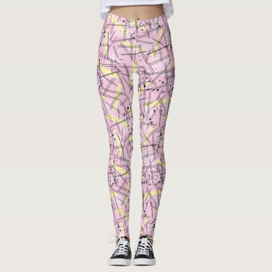 Adorables Synthwave/Vaporwave Style Yoga-Leggings Leggings (Voorkant)