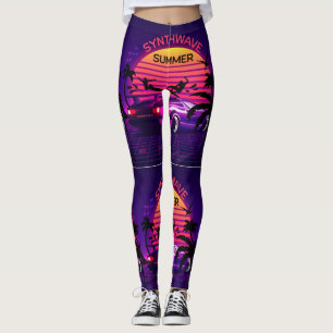 Adorables Synthwave/Vaporwave Style Yoga-Leggings Leggings