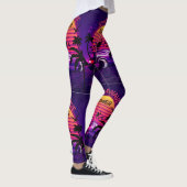 Adorables Synthwave/Vaporwave Style Yoga-Leggings Leggings (Rechts)