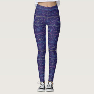 Adorables Synthwave/Vaporwave Style Yoga-Leggings Leggings