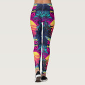 Adorables Synthwave/Vaporwave Style Yoga-Leggings Leggings (Achterkant)