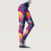 Adorables Synthwave/Vaporwave Style Yoga-Leggings Leggings (Rechts)