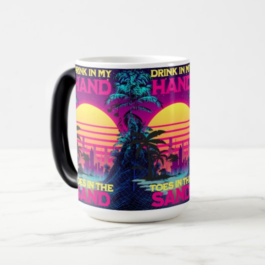 Adorables Synthwave Vaporwave Tropisch Magische Mok (Voorkant links)