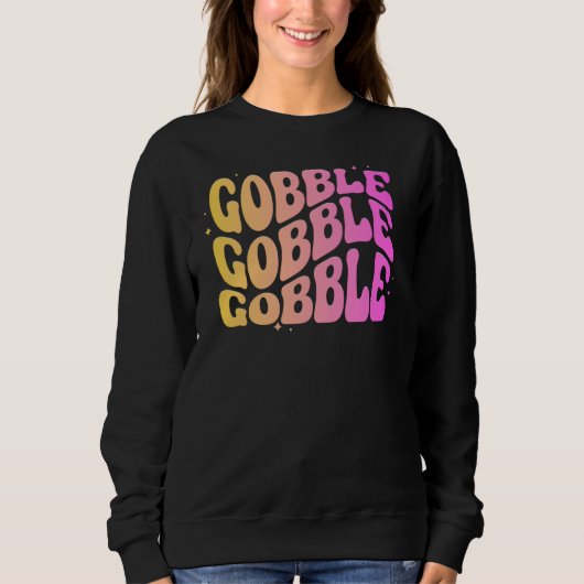 Adorables Thanksgiving Gobble Gobble Gobble Trui (Voorkant)