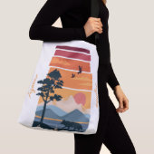 Adorables Wolf in Landscape Custom Crossbody Tas (Dichtbij)