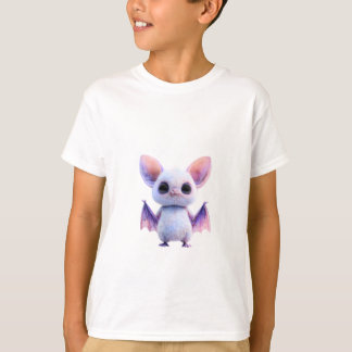 Adorably Fuzzy Pastel Galaxy Bat Kids T-shirt