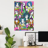 Adoralicious Rainbow Fairy Friends Poster (Thuiskantoor)