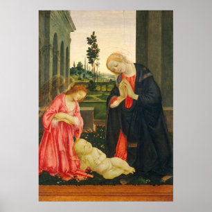 Adoratie, kind - Filippino Lippi Fine Art Poster