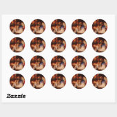Adoratie-van-baby-Jesus-by-shepherds-reni Ronde Sticker (Vel)