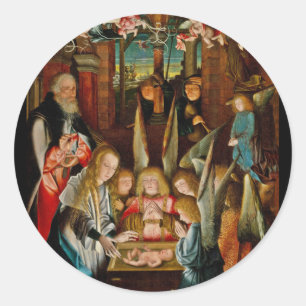 Adoratie van de Angels Ronde Sticker