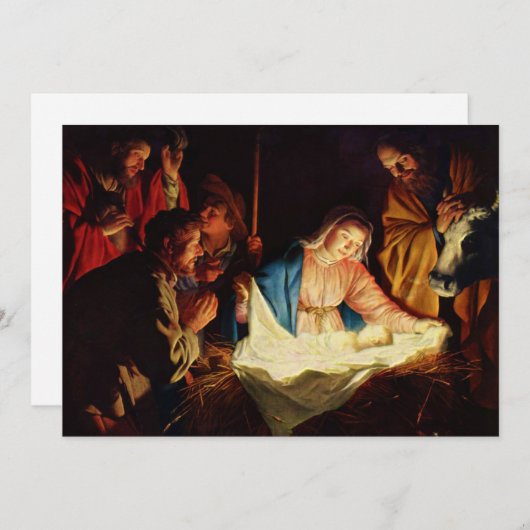 Adoratie van de herders - Honthorst (Voorkant / Achterkant)