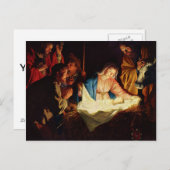 Adoratie van de herders - Honthorst Briefkaart (Voorkant / Achterkant)