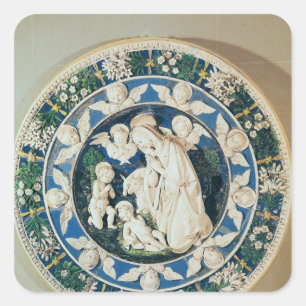 Adoratie van de Maagd met sint-janskruid Vierkante Sticker