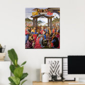 Adoratie van de Magi - Domenico Ghirlandaio Poster (Thuiskantoor)