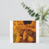 Adoratie van de Magi door Leonardo Da Vinci Briefkaart (Staand voorkant)