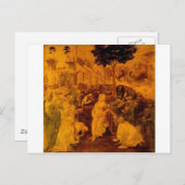 Adoratie van de Magi door Leonardo Da Vinci Briefkaart (Voorkant / Achterkant)