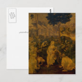 Adoratie van de Magi door Leonardo da Vinci Briefkaart (Voorkant / Achterkant)