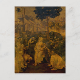 Adoratie van de Magi door Leonardo da Vinci Briefkaart