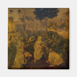 Adoratie van de Magi door Leonardo da Vinci Magneet