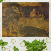 Adoratie van de Magi door Leonardo da Vinci Theedoek (Gevouwen)