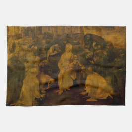 Adoratie van de Magi door Leonardo da Vinci Theedoek