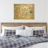 Adoratie van het Christuskind (Bosbouw) Canvas Afdruk (Insitu (Slaapkamer))