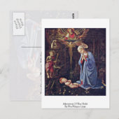 Adoratie van het kind door Fra Filippo Lippi Briefkaart (Voorkant / Achterkant)