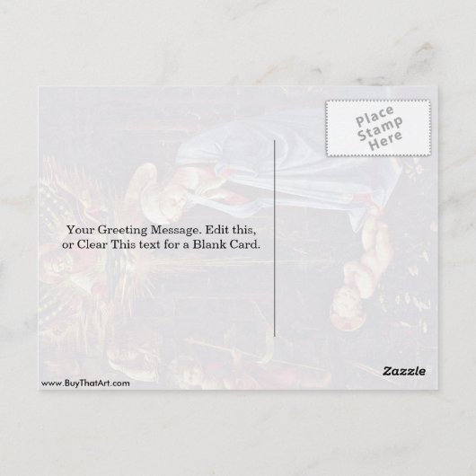 Adoratie van het kind door Fra Filippo Lippi Briefkaart (Achterkant)