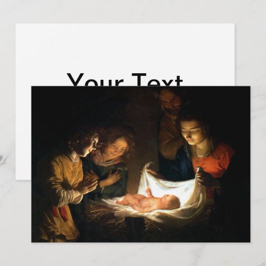 Adoratie van het kind Jezus - Honthorst (Voorkant / Achterkant)