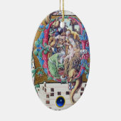 ADORATIE VAN MAGI,NATIVITEITMONOGRAM MET DOLFINE C KERAMISCH ORNAMENT (Rechts)