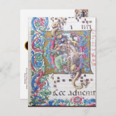 ADORATIE VAN MAGI , NATIVITEITSMONOGRAM MET DOLFIN BRIEFKAART (Voorkant / Achterkant)