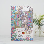 ADORATIE VAN MAGI , NATIVITEITSMONOGRAM MET DOLFIN BRIEFPAPIER (Staand voorkant)