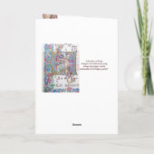 ADORATIE VAN MAGI , NATIVITEITSMONOGRAM MET DOLFIN FEESTDAGEN KAART (Achterkant)