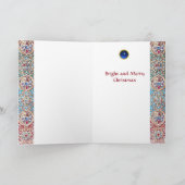 ADORATIE VAN MAGI , NATIVITEITSMONOGRAM MET DOLFIN FEESTDAGEN KAART (Binnen)