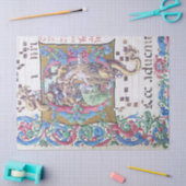 ADORATIE VAN MAGI , NATIVITEITSMONOGRAM MET DOLFIN TISSUEPAPIER (Craft)
