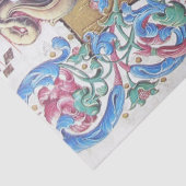 ADORATIE VAN MAGI , NATIVITEITSMONOGRAM MET DOLFIN TISSUEPAPIER (Detail)
