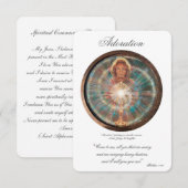 Adoration, Act of Spiritual Communion, Prayer Card Kaart (Voorkant / Achterkant)