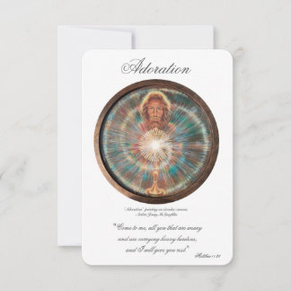 Adoration, Act of Spiritual Communion, Prayer Card Kaart