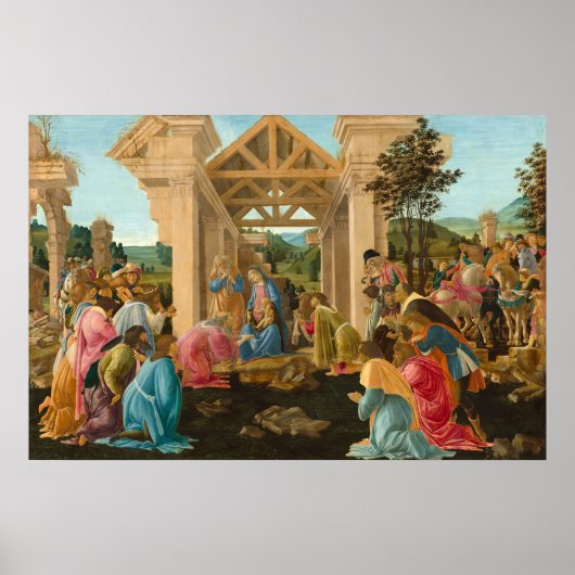 Adoration Magi - Sandro Botticelli Fine Art Poster (Voorkant)