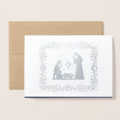 Adoration of the Magi. Christmas Luxury Folie Kaarten (Voorkant met envelop)