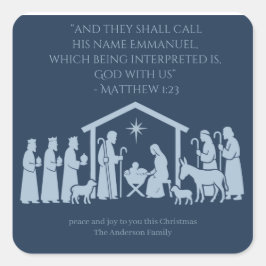 Adoration of the Nativity Sticker – Manger Scene