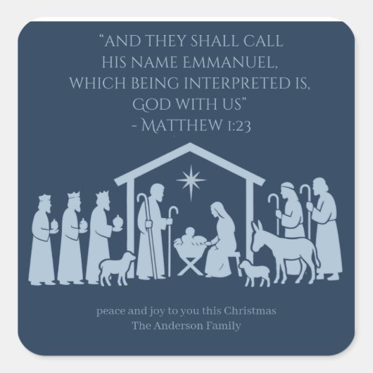 Adoration of the Nativity Sticker – Manger Scene (Voorkant)