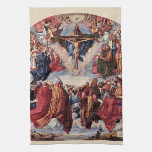 Adoration of the Trinity by Albrecht Durer, 1511 Theedoek (Verticaal)