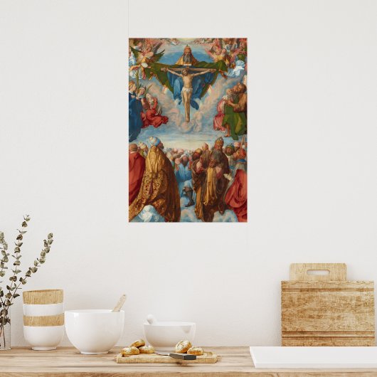 Adoration of the Trinity, detail by Albrecht Durer Poster (Keuken)