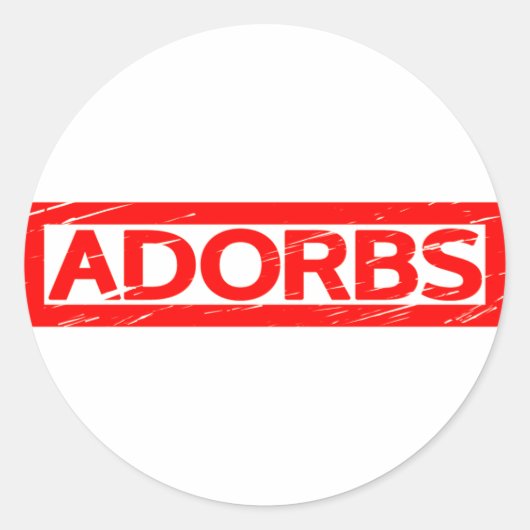 Adorbs Stamp Ronde Sticker (Voorkant)