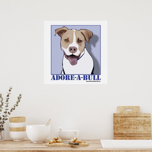 Adore-a-bull Desmond de Pit Bull Poster (Keuken)